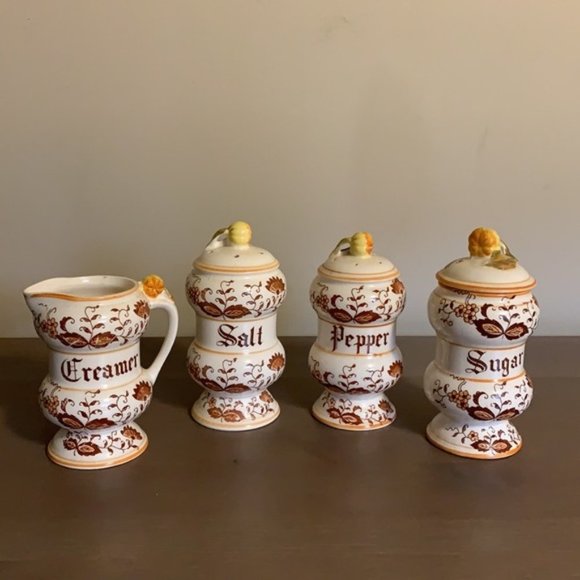 Vintage Creamer, Salt, Pepper, and Sugar Set - Picture 2 of 14